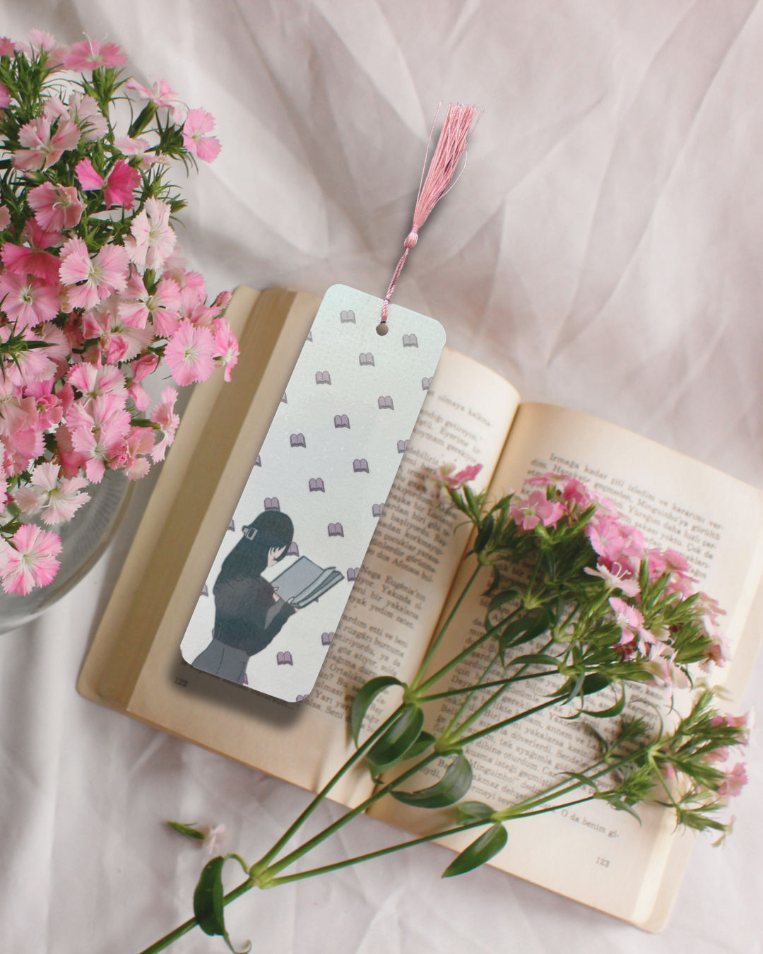 Handcrafted Bookmarks | Bookish Merch | Decorative Bookmark | Cardstock Bookmark with Tassels