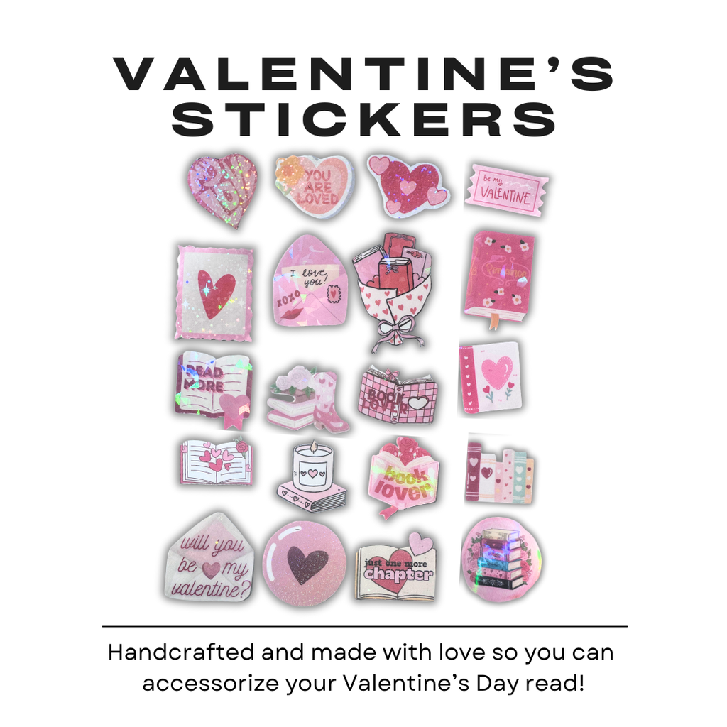 VALENTINE’S DAY SPECIAL - Handcrafted Stickers | Bookish Merch | Decorative Stickers - Pack of 20