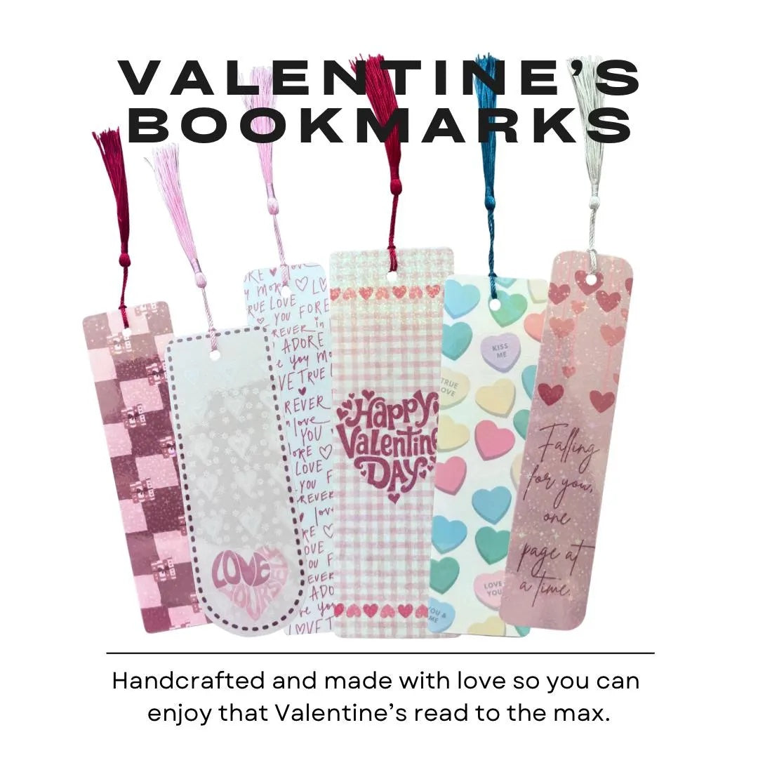 VALENTINE’S DAY SPECIAL - Handcrafted Bookmarks | Bookish Merch | Decorative Bookmark | Cardstock Bookmark with Tassels